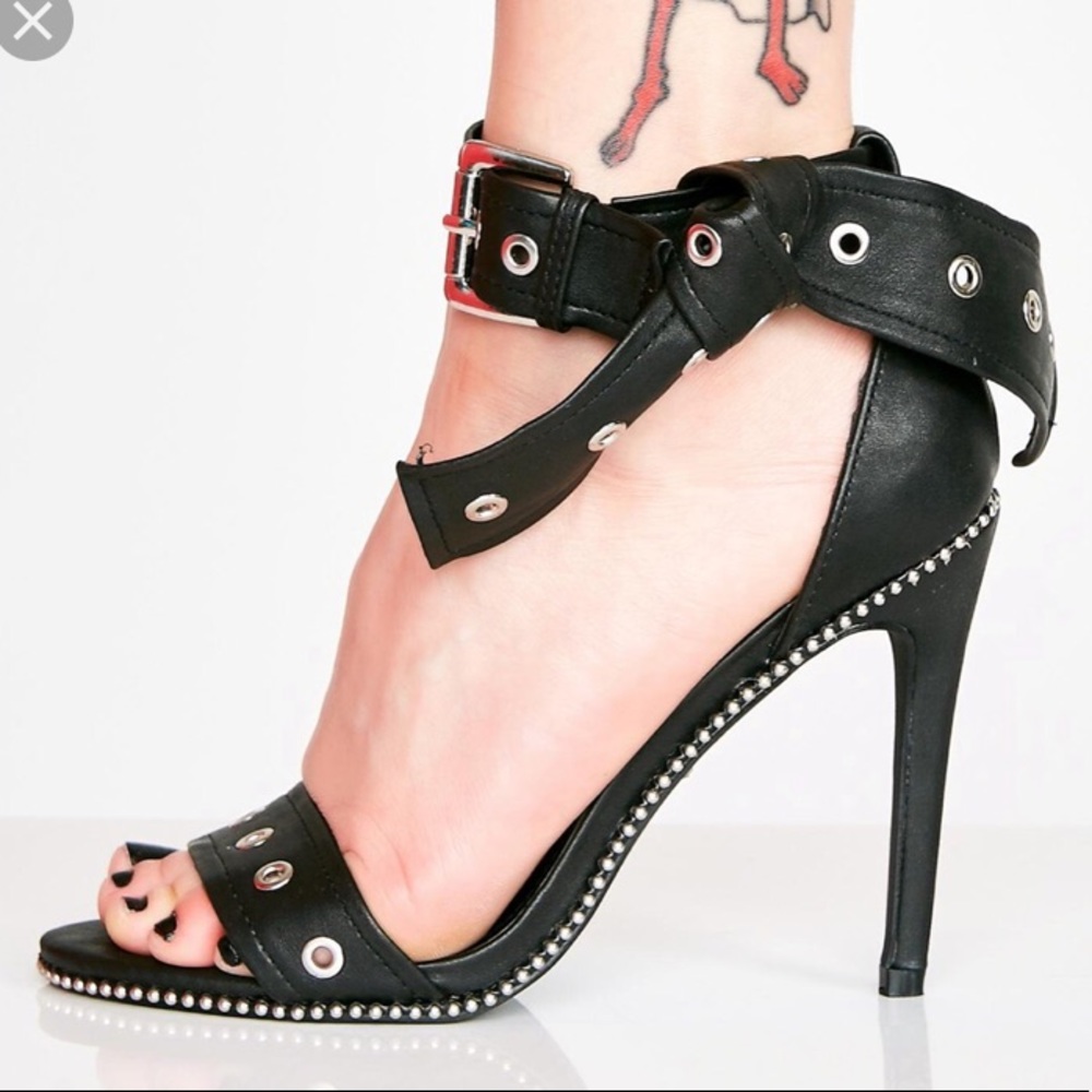 Cape Robbin Embellished Tie-Up High Heels